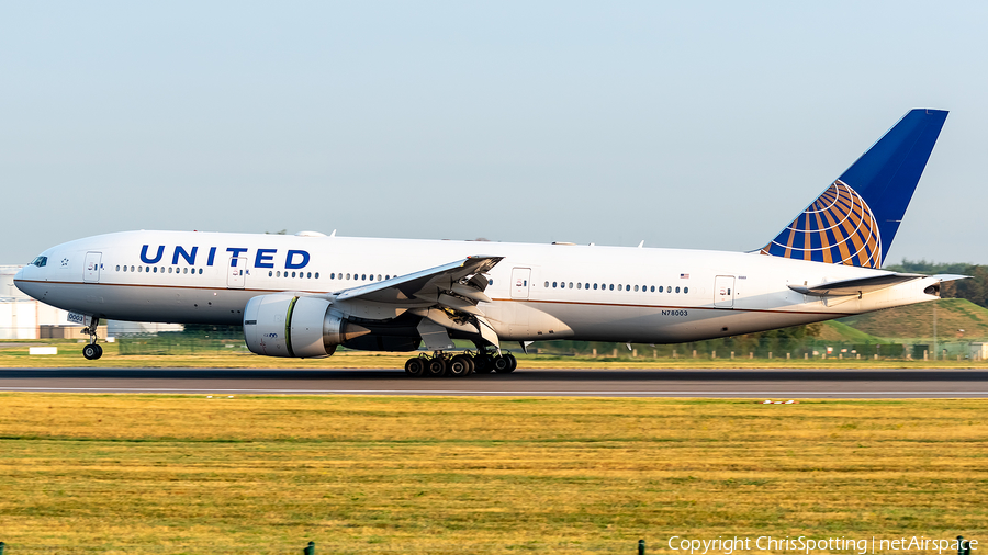 United Airlines Boeing 777-224(ER) (N78003) | Photo 262355