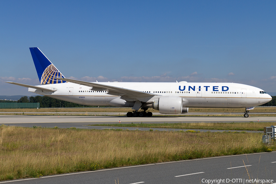 United Airlines Boeing 777-224(ER) (N78003) | Photo 602783
