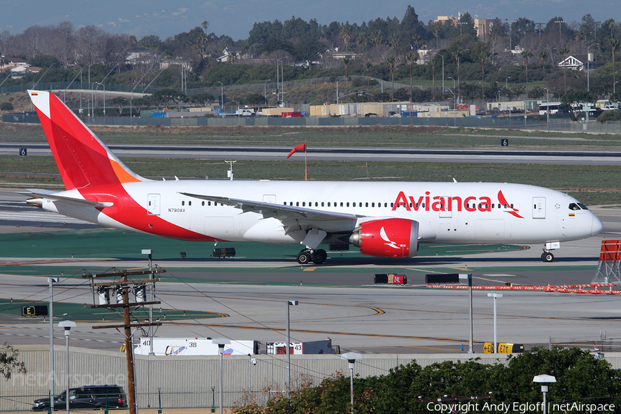 Avianca Boeing 787-8 Dreamliner (N780AV) | Photo 216017