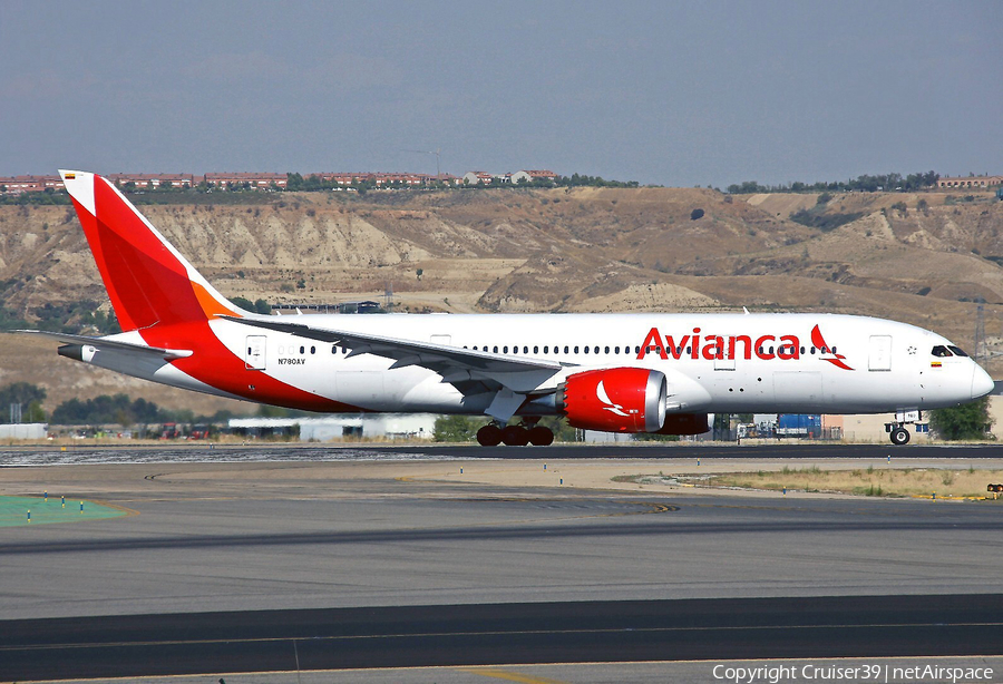 Avianca Boeing 787-8 Dreamliner (N780AV) | Photo 186100