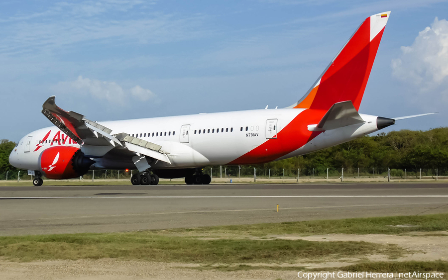 Avianca Boeing 787-8 Dreamliner (N781AV) | Photo 341295