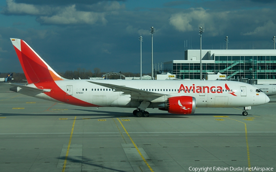 Avianca Boeing 787-8 Dreamliner (N781AV) | Photo 310319