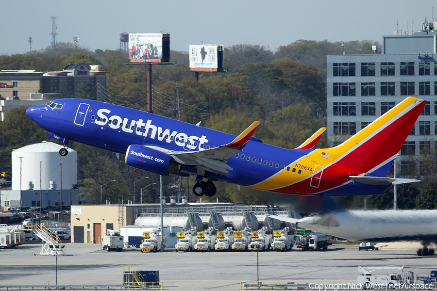 Southwest Airlines Boeing 737-7Q8 (N7863A) | Photo 308139