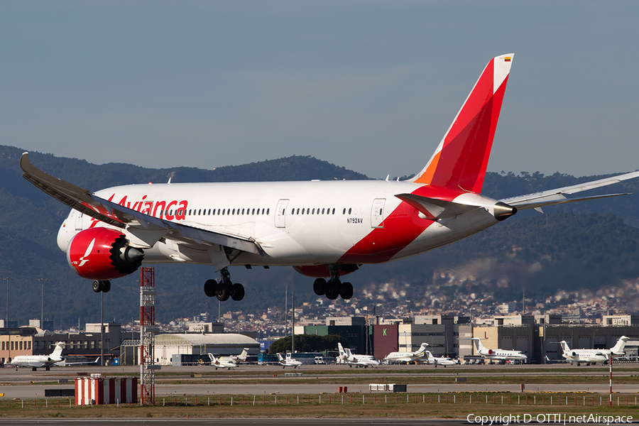 Avianca Boeing 787-8 Dreamliner (N792AV) | Photo 292203