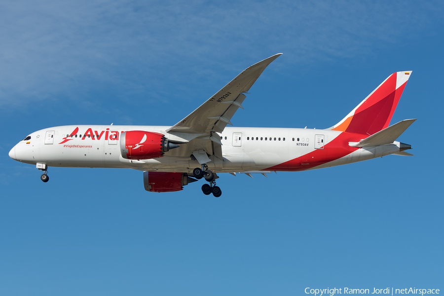 Avianca Boeing 787-8 Dreamliner (N793AV) | Photo 213675