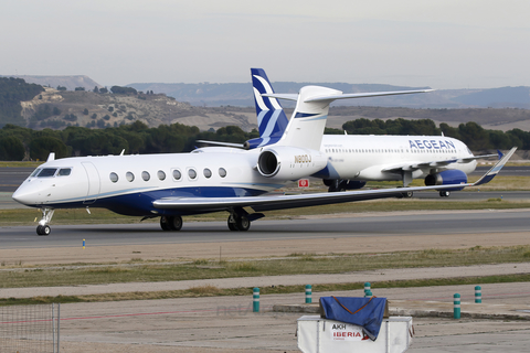 (Private) Gulfstream G650ER (N800J) at  Madrid - Barajas, Spain