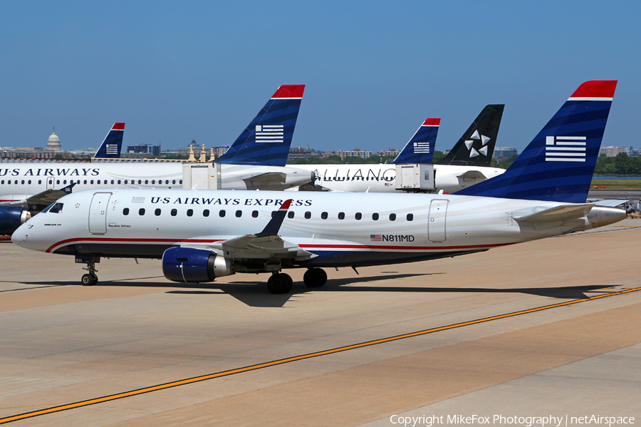 US Airways Express (Republic Airlines) Embraer ERJ-170SU (ERJ-170-100SU) (N811MD) | Photo 115517