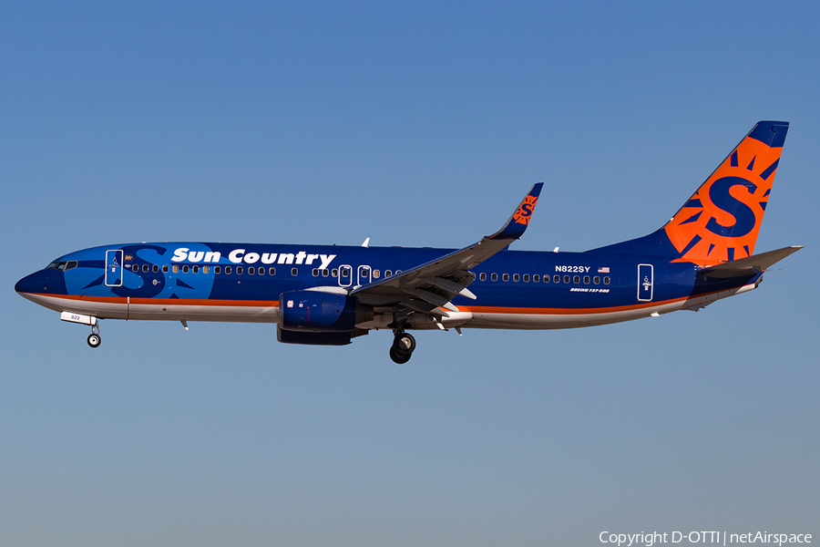 Sun Country Airlines Boeing 737-8BK (N822SY) | Photo 140250