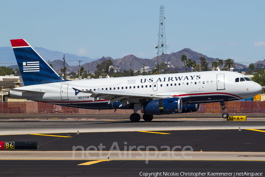 US Airways Airbus A319-132 (N831AW) | Photo 124021