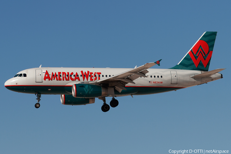 America West Airlines Airbus A319-132 (N834AW) | Photo 181057