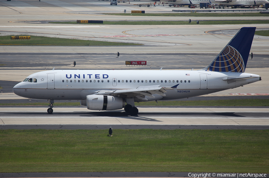 United Airlines Airbus A319-131 (N834UA) | Photo 6792
