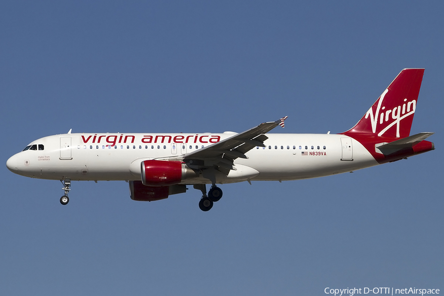 Virgin America Airbus A320-214 (N839VA) | Photo 457390