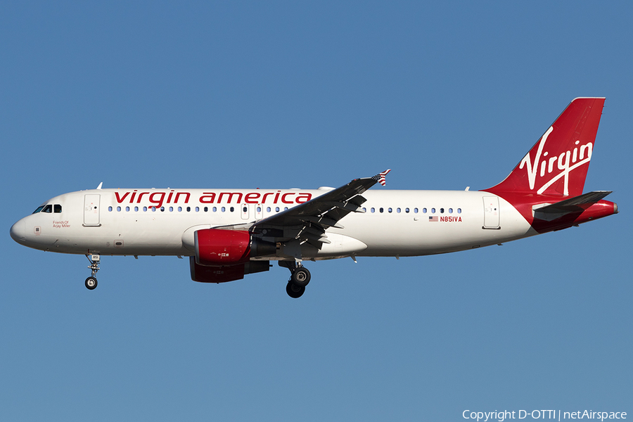 Virgin America Airbus A320-214 (N851VA) | Photo 145520
