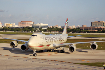 Etihad Cargo (Atlas Air) Boeing 747-87UF (N855GT) at  Miami - International, United States