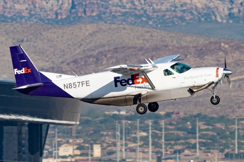 FedEx Feeder (West Air) Cessna 208B Super Cargomaster (N857FE) at  Las Vegas - Harry Reid International, United States