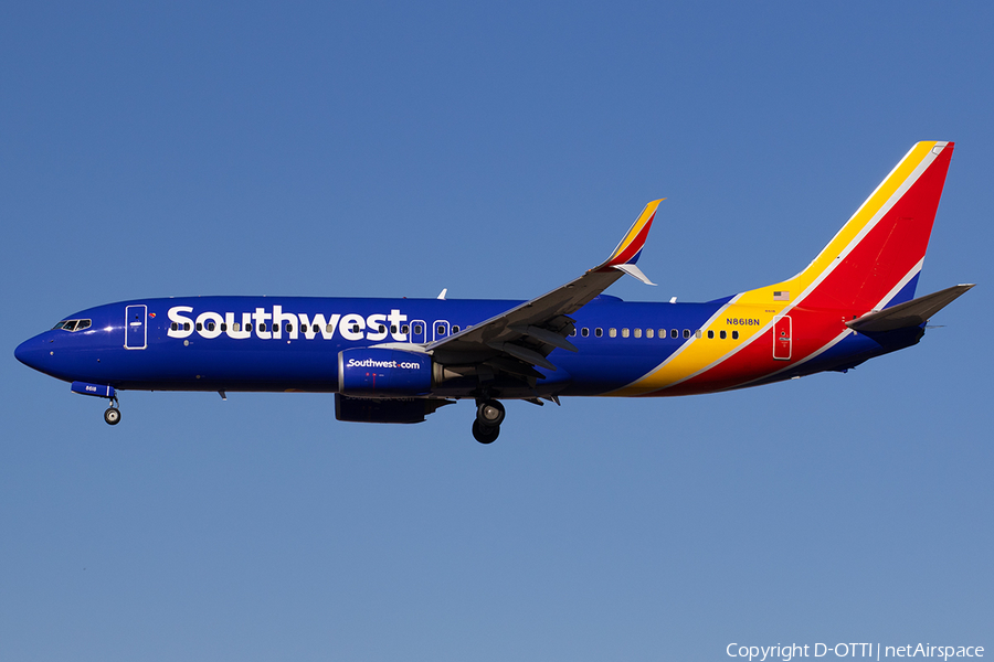 Southwest Airlines Boeing 737-8H4 (N8618N) | Photo 553242