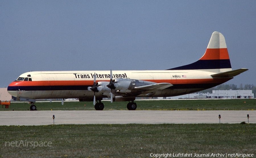 Trans International Airlines Lockheed L-188C(F) Electra (N861U) | Photo 449324