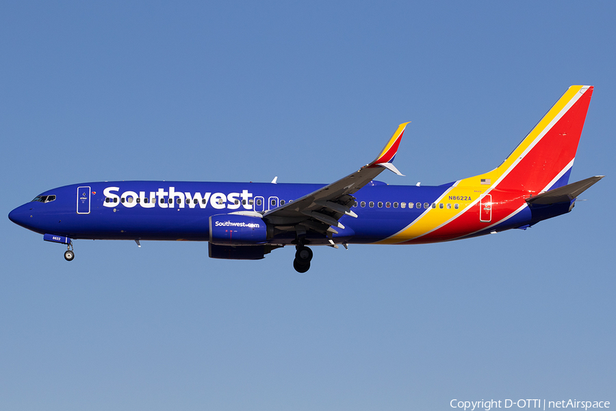 Southwest Airlines Boeing 737-8H4 (N8622A) | Photo 555860