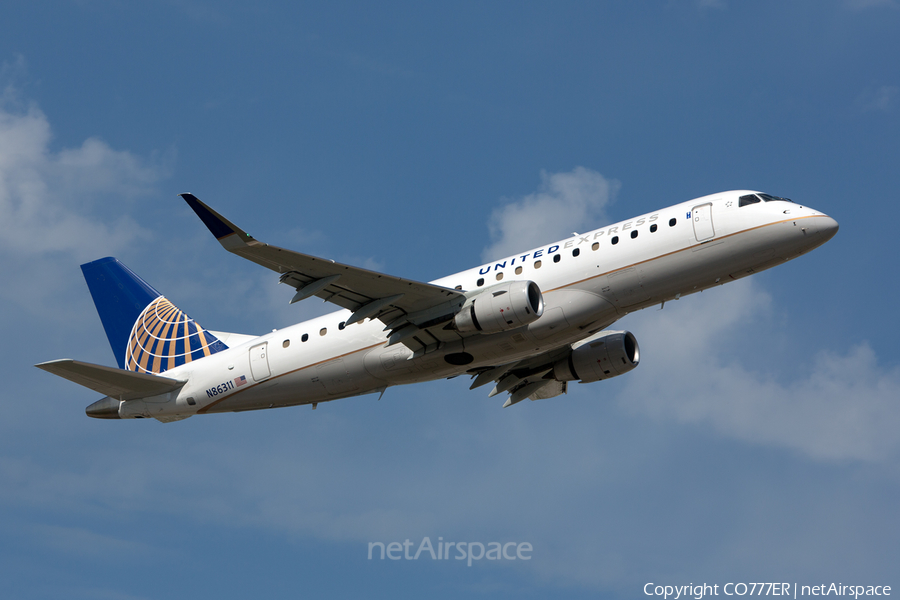 United Express (Mesa Airlines) Embraer ERJ-175LR (ERJ-170-200LR) (N86311) | Photo 104731