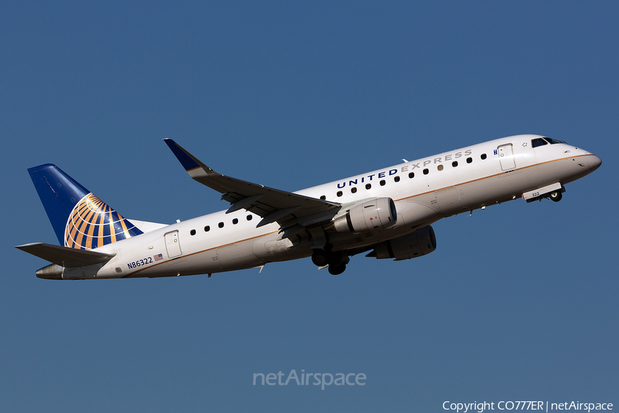 United Express (Mesa Airlines) Embraer ERJ-175LR (ERJ-170-200LR) (N86322) | Photo 289715