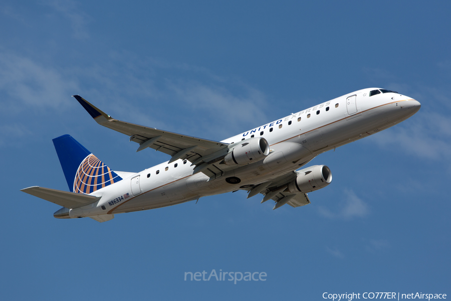 United Express (Mesa Airlines) Embraer ERJ-175LR (ERJ-170-200LR) (N86334) | Photo 104734