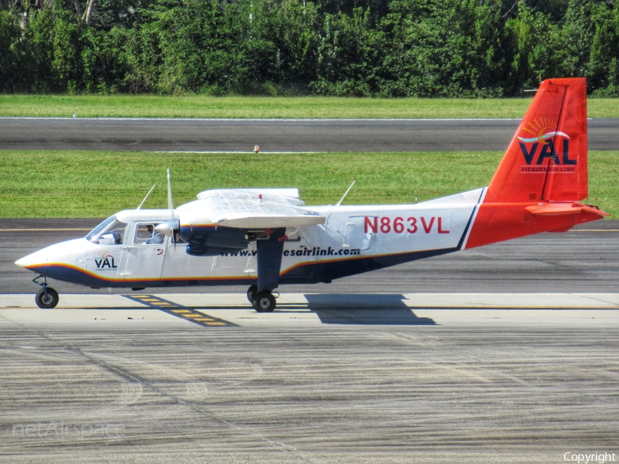 VAL - Vieques Air Link Britten-Norman BN-2A-26 Islander (N863VL) | Photo 376642