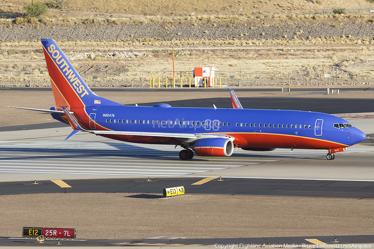 Southwest Airlines Boeing 737-8H4 (N8647A) | Photo 530621 • Netairspace