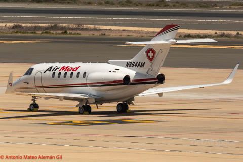 AirMed International Raytheon Hawker 800XP (N864AM) at  Gran Canaria, Spain