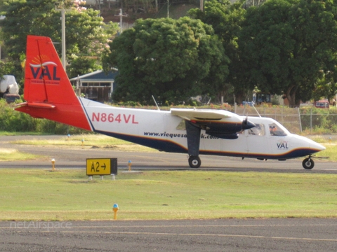 VAL - Vieques Air Link Britten-Norman BN-2A-9 Islander (N864VL) at  Culebra - Benjamin Rivera Noriega, Puerto Rico