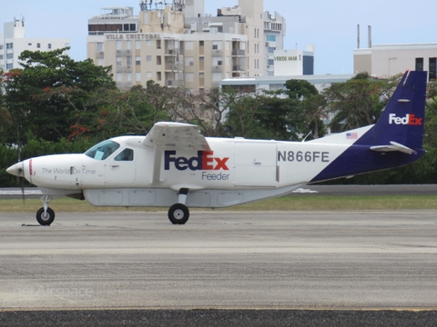 FedEx Feeder (Baron Aviation Services) Cessna 208B Super Cargomaster (N866FE) at  San Juan - Luis Munoz Marin International, Puerto Rico