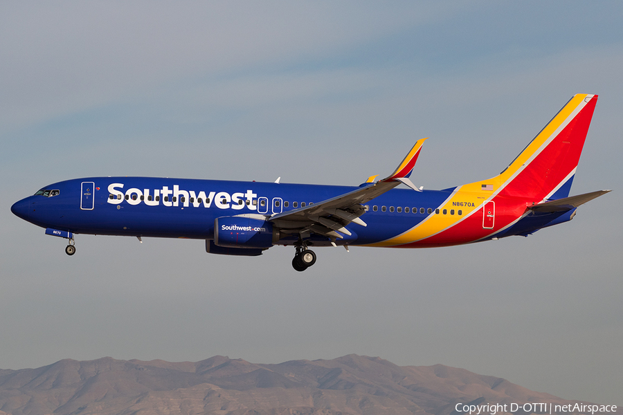 Southwest Airlines Boeing 737-8H4 (N8670A) | Photo 137538