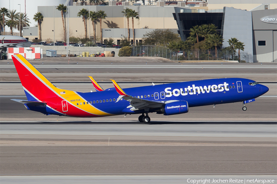 Southwest Airlines Boeing 737-8H4 (N8670A) | Photo 96507