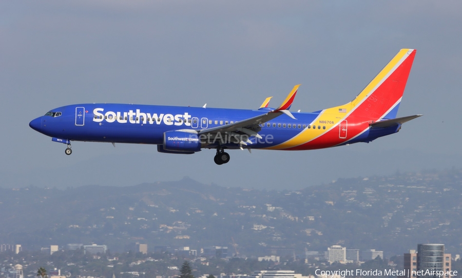 Southwest Airlines Boeing 737-8H4 (N8670A) | Photo 679701
