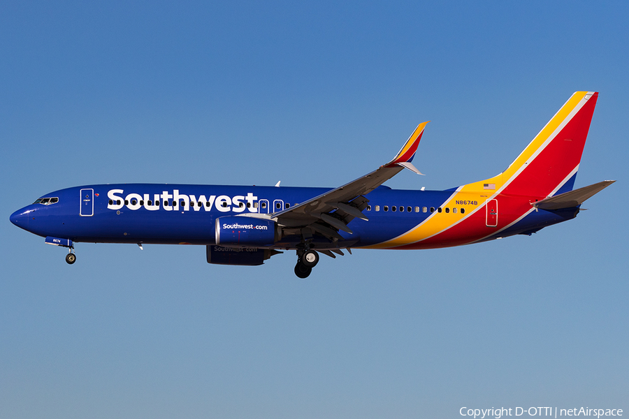 Southwest Airlines Boeing 737-8H4 (N8674B) | Photo 141830