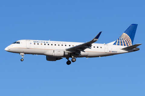 United Express (Mesa Airlines) Embraer ERJ-175LR (ERJ-170-200LR) (N88331) at  Windsor Locks - Bradley International, United States