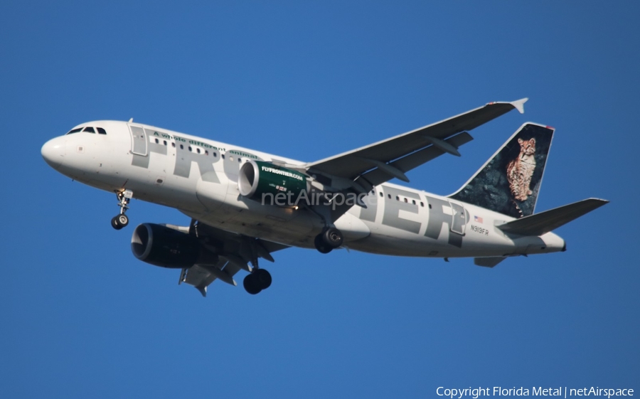 Frontier Airlines Airbus A319-111 (N919FR) | Photo 320827