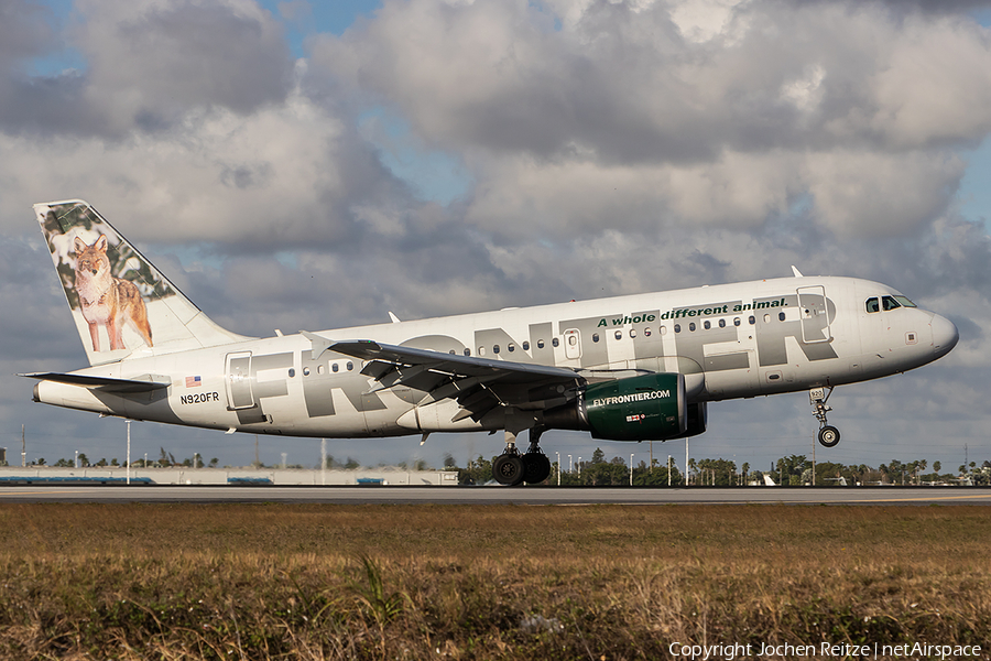 Frontier Airlines Airbus A319-111 (N920FR) | Photo 222607