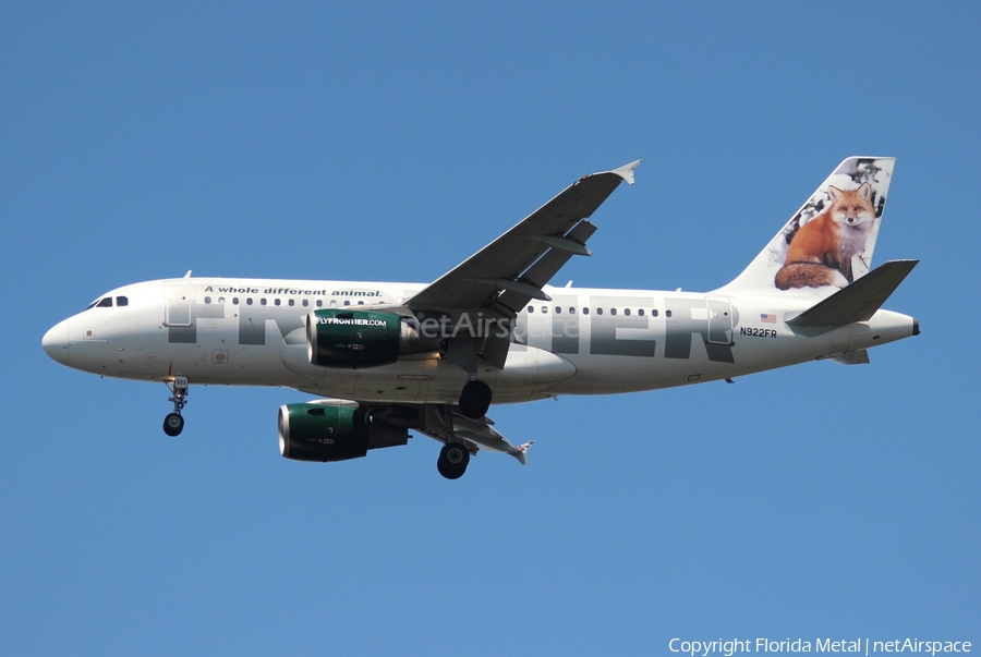 Frontier Airlines Airbus A319-111 (N922FR) | Photo 320927