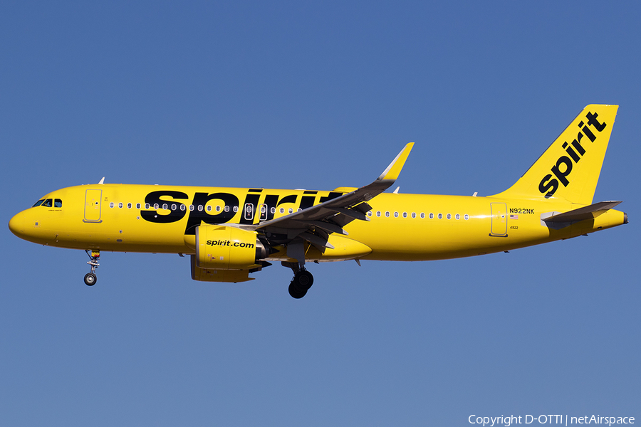 Spirit Airlines Airbus A320-271N (N922NK) | Photo 555896