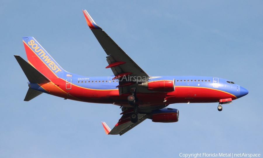 Southwest Airlines Boeing 737-7H4 (N922WN) | Photo 320938