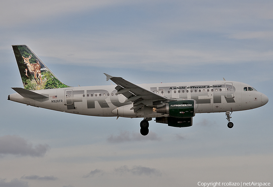 Frontier Airlines Airbus A319-111 (N926FR) | Photo 64750
