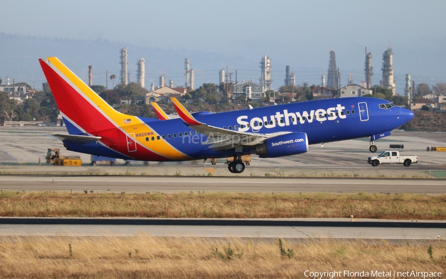 Southwest Airlines Boeing 737-7H4 (N926WN) | Photo 300017