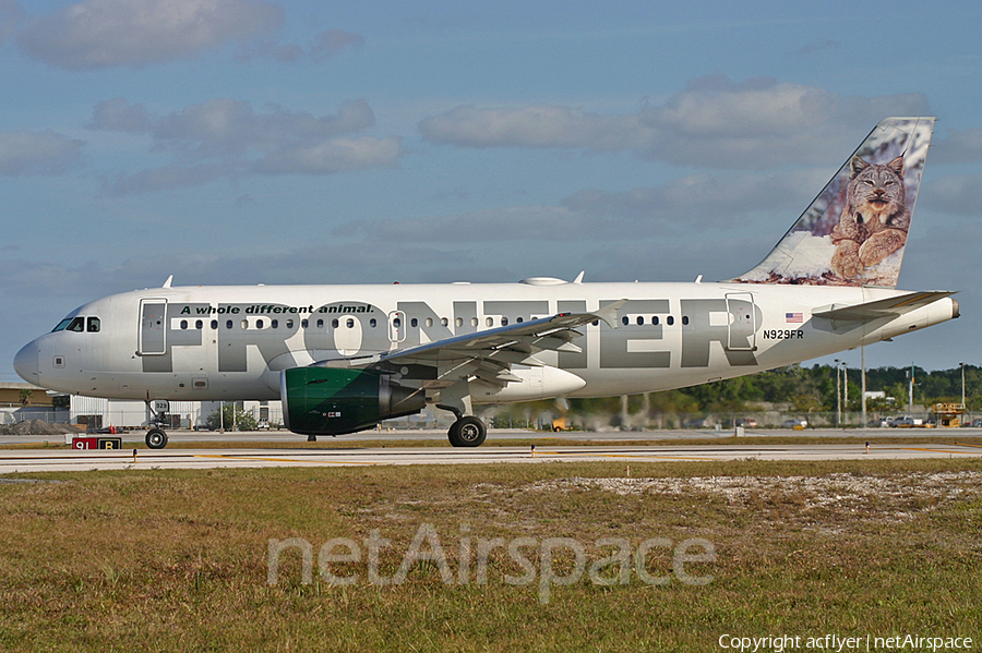 Frontier Airlines Airbus A319-111 (N929FR) | Photo 169653