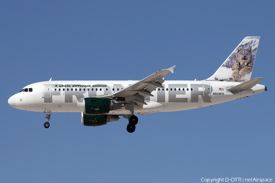 Frontier Airlines Airbus A319-111 (N929FR) | Photo 178589