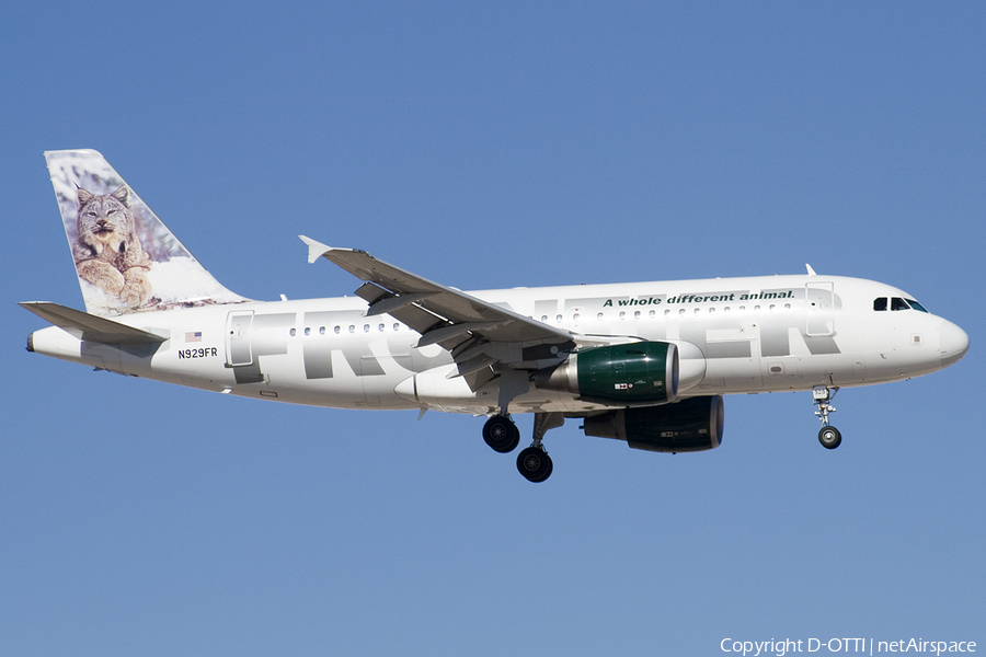 Frontier Airlines Airbus A319-111 (N929FR) | Photo 179118