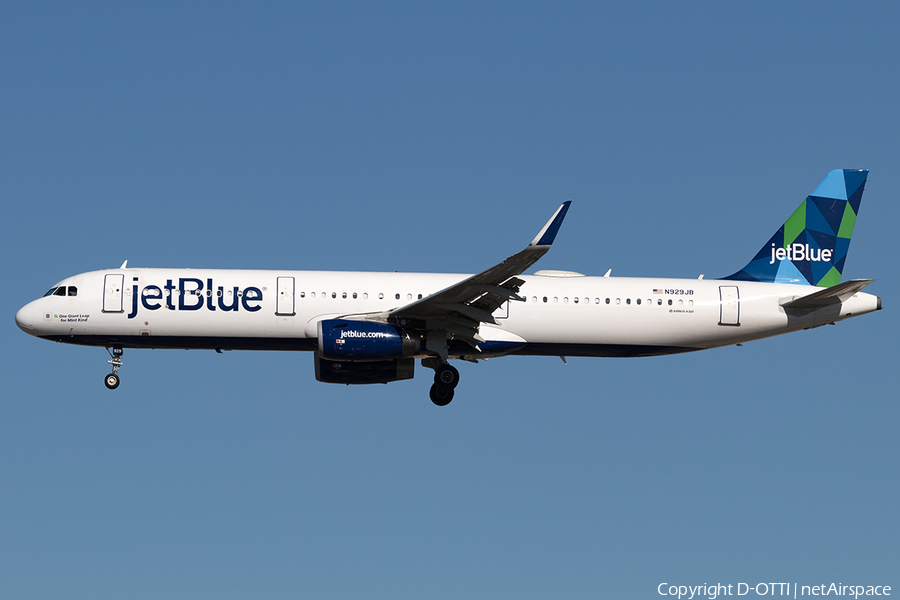 JetBlue Airways Airbus A321-231 (N929JB) | Photo 144942
