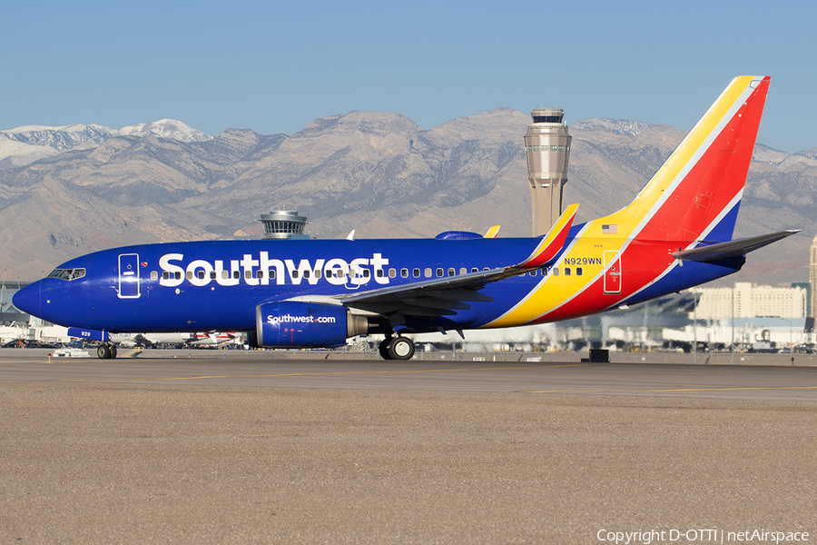 Southwest Airlines Boeing 737-7H4 (N929WN) | Photo 546825