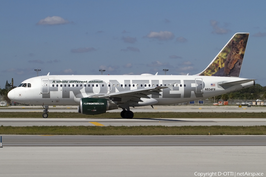 Frontier Airlines Airbus A319-111 (N934FR) | Photo 431260
