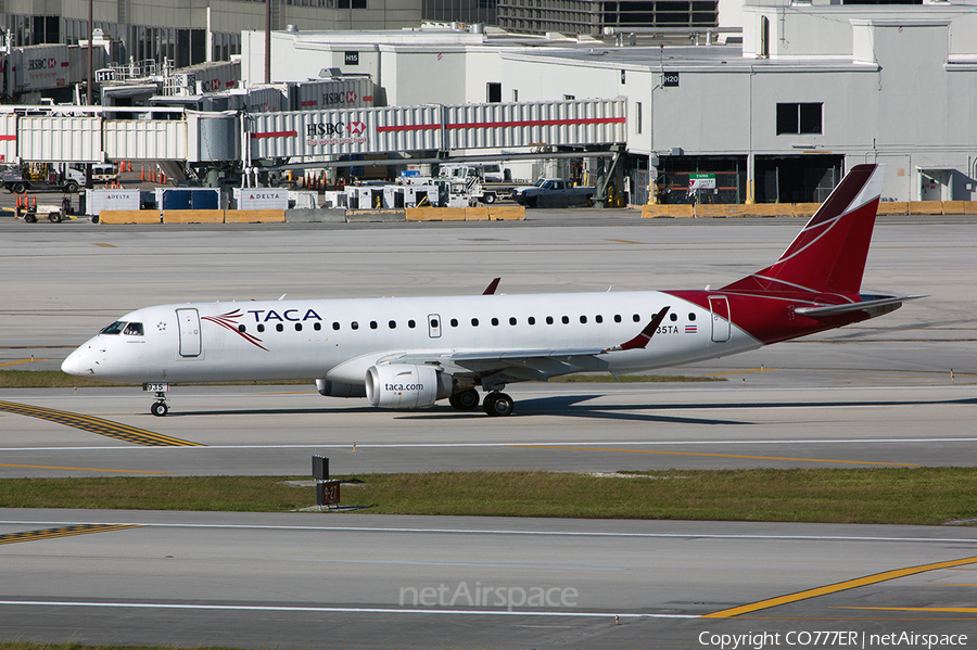 TACA International Airlines Embraer ERJ-190AR (ERJ-190-100IGW) (N935TA) | Photo 13950