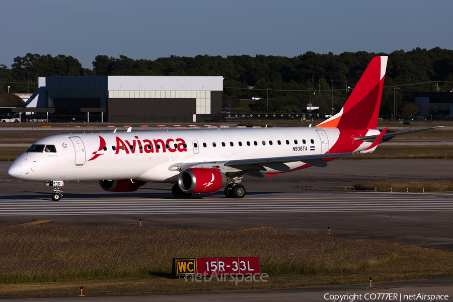 Avianca El Salvador Embraer ERJ-190AR (ERJ-190-100IGW) (N936TA) | Photo 395582